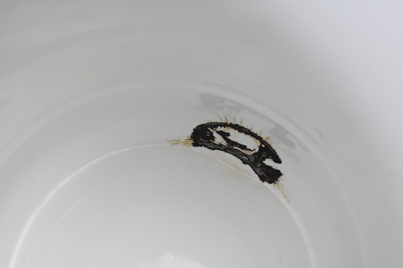 photo of vintage Berggren enamelware coffee pot, Swedish folk art saying Kaffetaren den basta Coffee the best!  #10